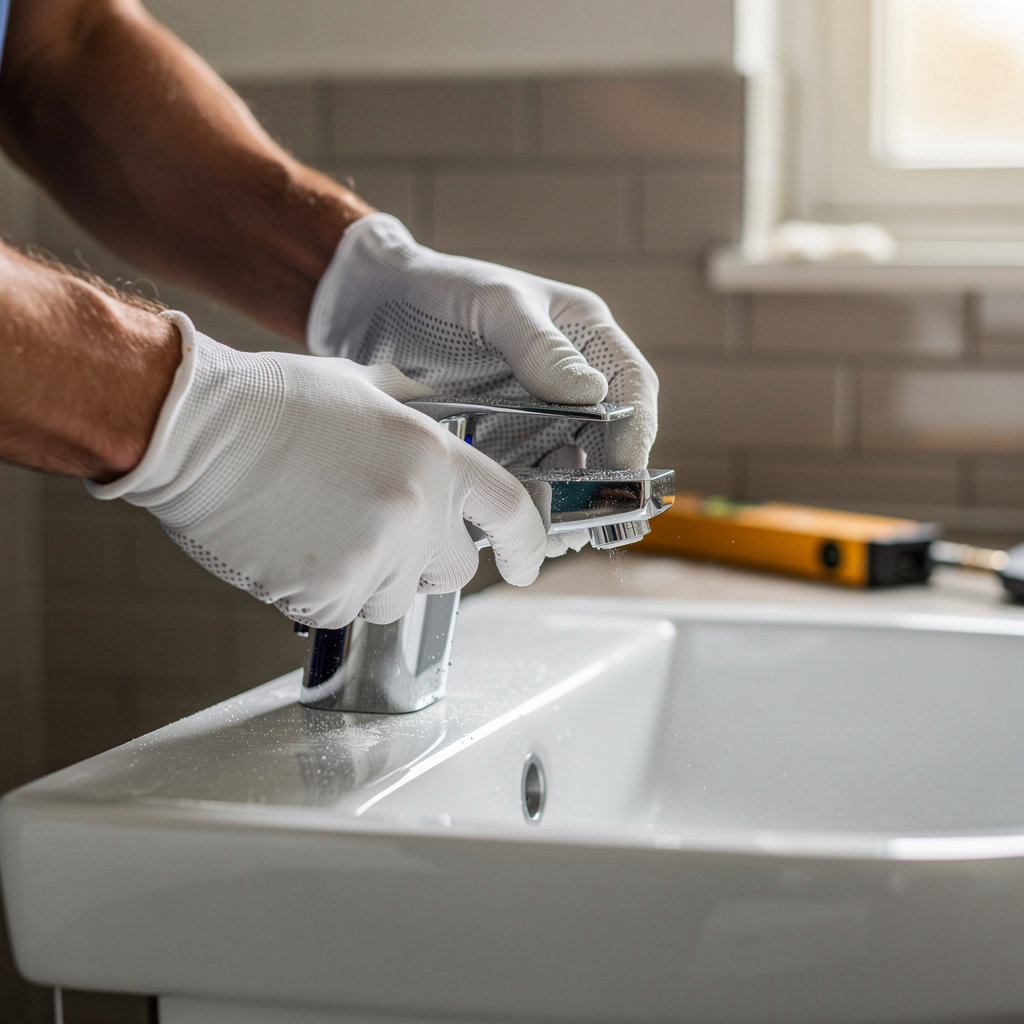Taylor Made Renovations bathroom makeover in Detroit, showcasing a modern, elegant bathroom renovation with quality fixtures and finishes