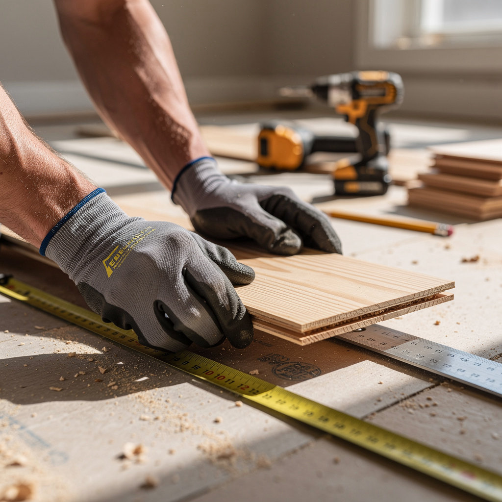 Taylor Made Renovations project manager reviewing blueprints with a homeowner in Detroit, illustrating the collaborative planning phase